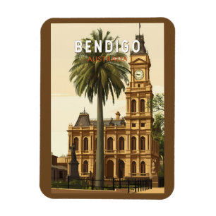 Bendigo Australien Reise Kunst Vintage Magnet