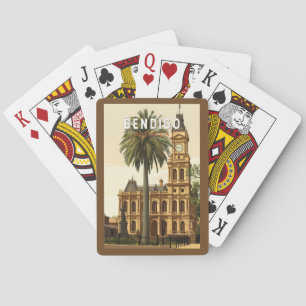 Bendigo Australien Reise Kunst Vintage Spielkarten