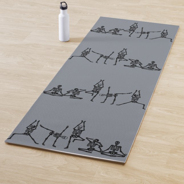 Bendy Bones - Lustige Yogahaltungen Skelette - Gra Yogamatte (Beispiel)