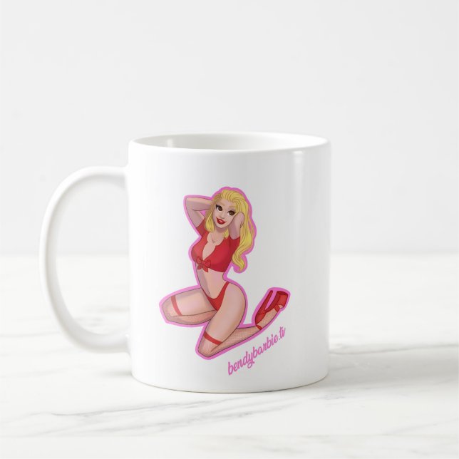 BendyBarbie Cartoon Tasse (Links)