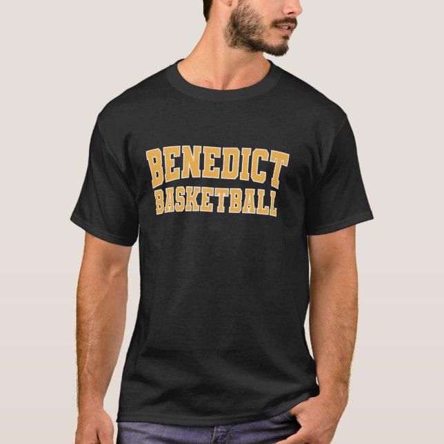 Benedict Uni Basketball Ylw Wht 01 Long Sleeve T-Shirt (Vorderseite)