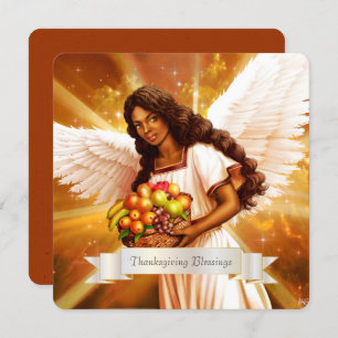 Bénédiction d'action de grâce. Carte à plat religi