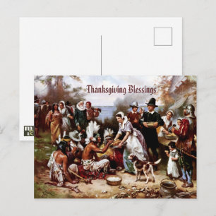 Bénédiction d'action de grâce. Carte postale Art