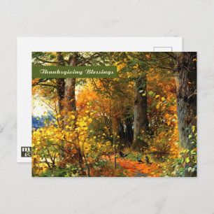 Bénédiction d'action de grâce. Carte postale Art