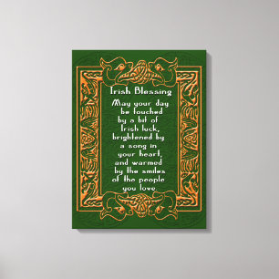 BÉNÉDICTION IRLANDAISE sur la copie de toile