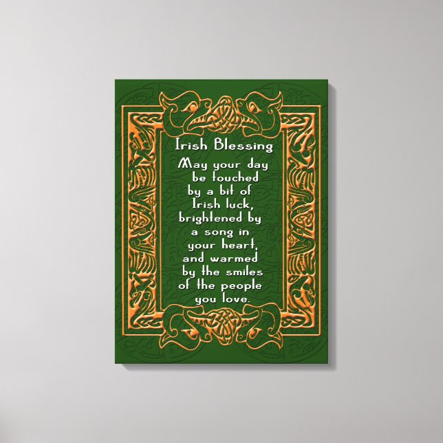 BÉNÉDICTION IRLANDAISE sur toile (Recto)