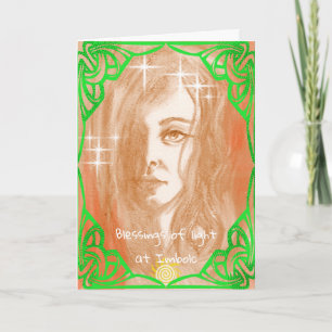 Bénédictions à Imbolc carte de voeux