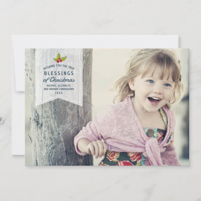 Bénédictions de Noël | Carte photo de vacances (Devant)