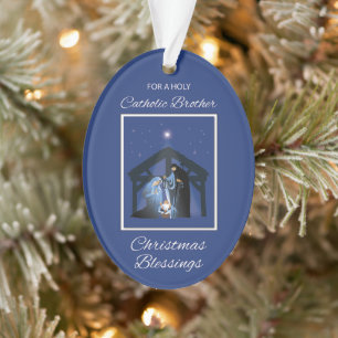 Bénédictions de Noël du Frère catholique Manger Bl