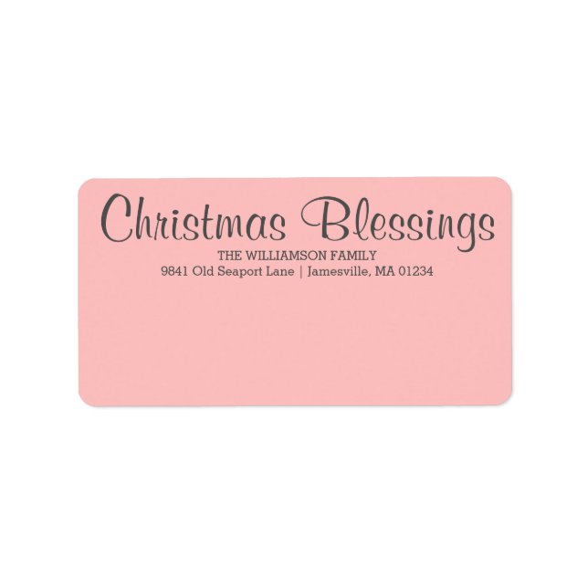 Bénédictions de Noël personnalisées Étiquette post (Devant)