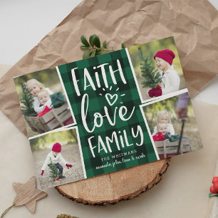 Bénédictions de vacances   Carte de collage photo 