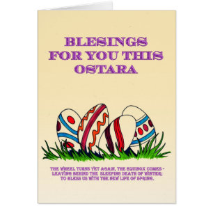 Bénédictions d'Ostara pour vous : Carte