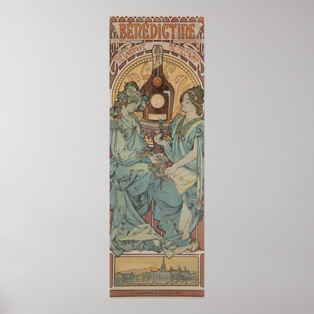 Bénédikine von Alphonse Mucha Poster (Vorne)