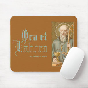 Benedikt von Nursia (JM 07; lateinisches Motto) Mousepad