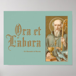 Benedikt von Nursia (JM 07; lateinisches Motto) Poster