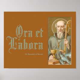 Benedikt von Nursia (JM 07; lateinisches Motto) Poster