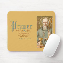 Benedikt von Nursia (JM 07; Zitat zum Gebet) Mousepad