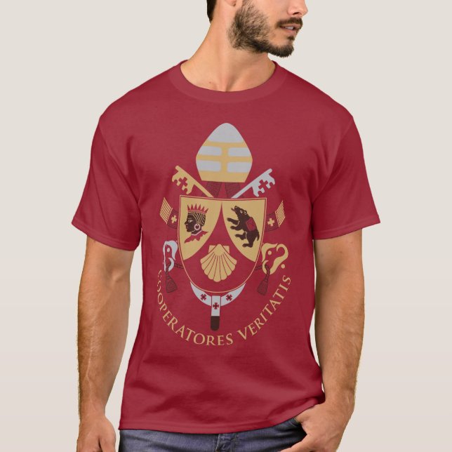 Benedikt XVI. Wappenschutt T-Shirt (Vorderseite)