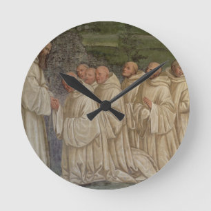 Benediktiner-Mönche, vom Leben von St. Benedict ( Runde Wanduhr