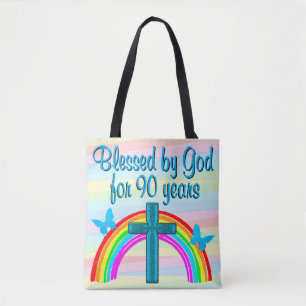 BÉNÉFICIÉ PAR DIEU 90E ANNIVERSAIRE SAC FOURRE-TOU