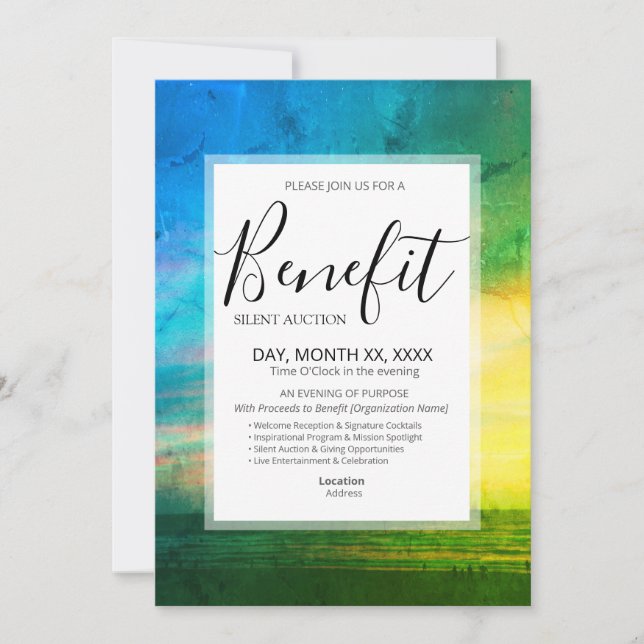 Benefit Invitation Template Einladung (Vorderseite)