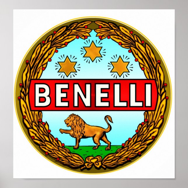 Benelli Motorräder Logo Poster (Vorne)