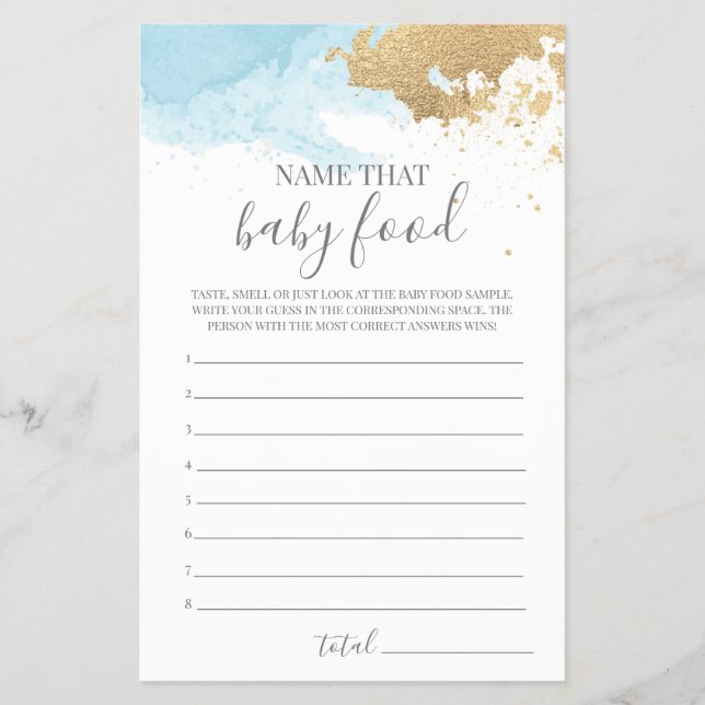 Benennen Sie das Baby Food Baby Shooting Game Flyer (Vorne)