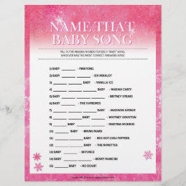 Benennen Sie das Baby Song [Schneepinke] Briefbogen