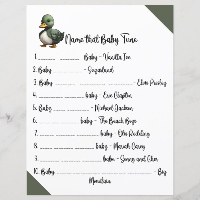 Benennen Sie das Baby Tune Baby Shooting Game (Vorderseite)