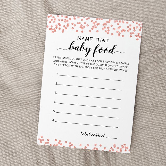 Benennen Sie die Baby Food Baby Dusche Party Card Einladung (Von Creator hochgeladen)