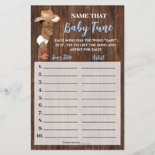 Benennen Sie die Cowboy-Duschkarte der OM für Baby Flyer