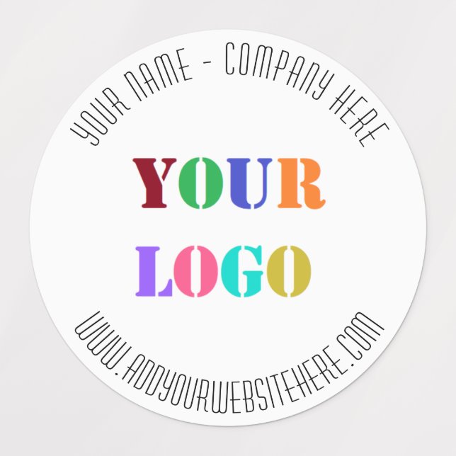 Benennen Sie die Info-Labels für Ihr Logo-Foto. Etiketten (Design 1)