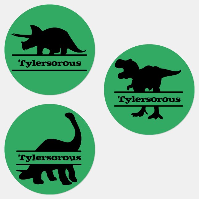 Benennt den Dinosaurier als Green School Label Etiketten (Gruppe)