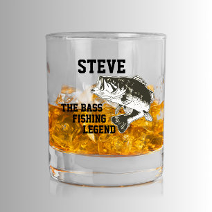 Benennung Bass Largemouth Bass Legende Sport Whiskyglas