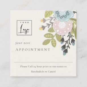 Benennung der Erinnerung für das Logo von Boho Blu Quadratische Visitenkarte