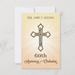 Benennung der Gebetskarte Jubiläum Gold Cross Dankeskarte