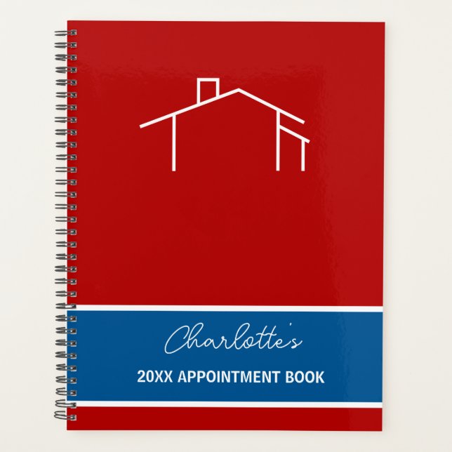 Benennung des Red and Blue House Logos für Unterne Planer (Vorderseite)