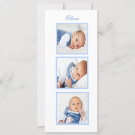 Benennung von Celebration Foto Baby Blue Einladung