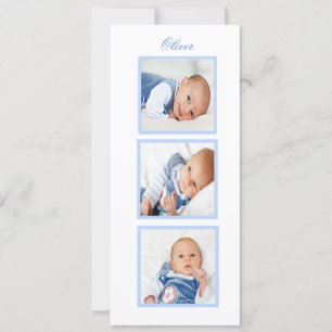 Benennung von Celebration Foto Baby Blue Einladung