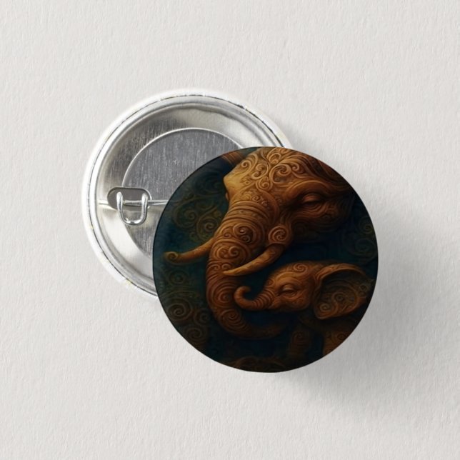 Benevolent Elephants Button (Vorne & Hinten)