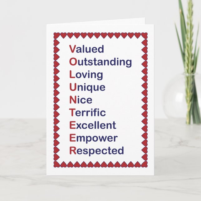 Bénévoles Merci Coeurs Rouge Blanc (Devant)