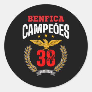Benfica Campeao 38 Portugal Runder Aufkleber