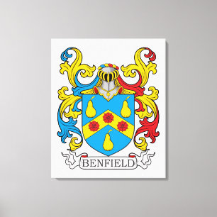 Benfield Familienwappen Leinwanddruck