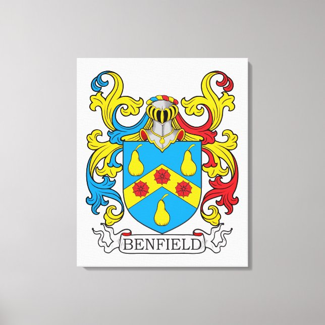 Benfield Familienwappen Leinwanddruck (Vorderseite)