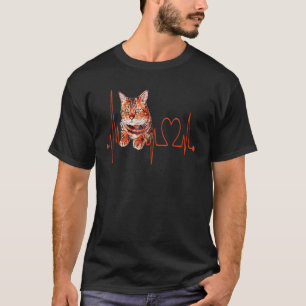 Bengal-Katze Herzschlag EKG  Ich liebe meine Benga T-Shirt
