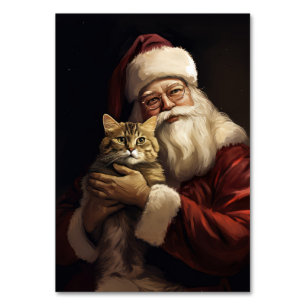 Bengal-Katze mit festlichem Weihnachten des Weihna Tischnummer
