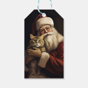 Bengal-Katze mit festlichem Weihnachtsmann Weihnac Geschenkanhänger