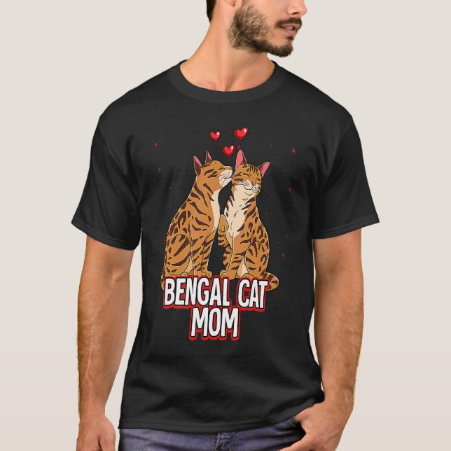Bengal-Katze Mutter T-Shirt (Vorderseite)