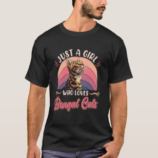 Bengal-Katze NUR EIN MÄDCHEN DAS BENGAL-KATZEN LIE T-Shirt