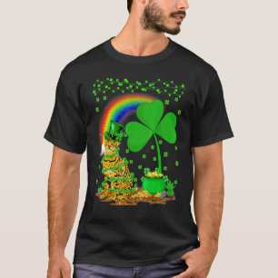 Bengal-Katze Shamrock Regenbogen Bengal-Katze St. T-Shirt